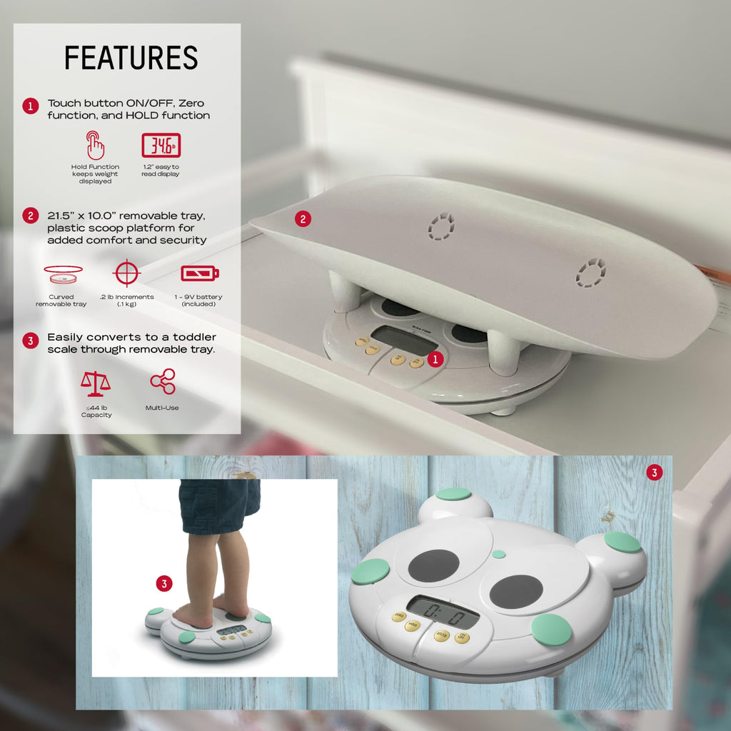 Digital Baby and Toddler Scale with Removable Tray U407229
