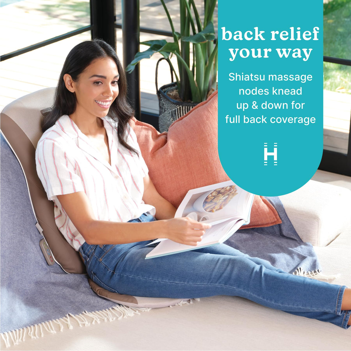 Shiatsu Back Massager Cushion with Heat N70760