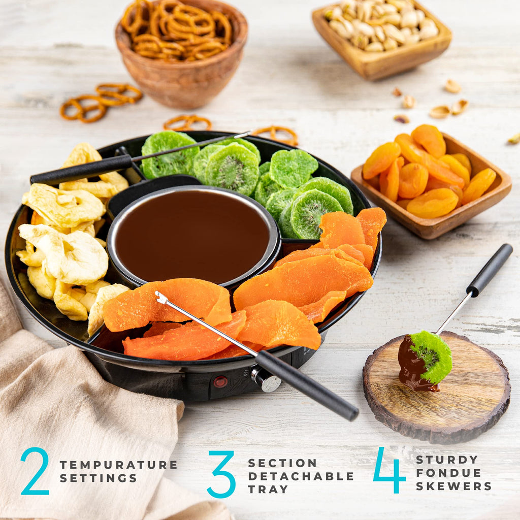 Electric Fondue Pot Set with Temperature Control Z678695