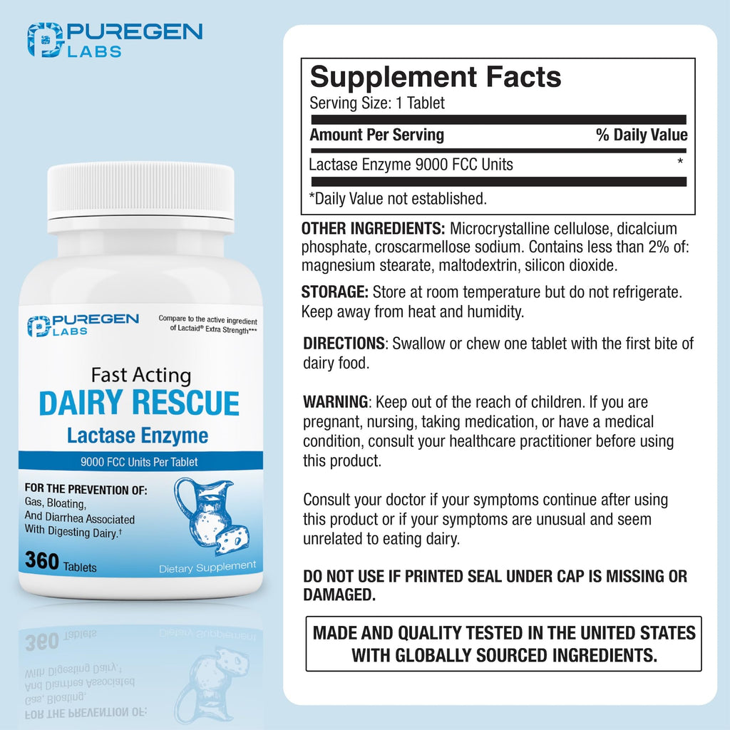 Dairy Relief Lactase Enzyme 9000 FCC 2 Pack C1433