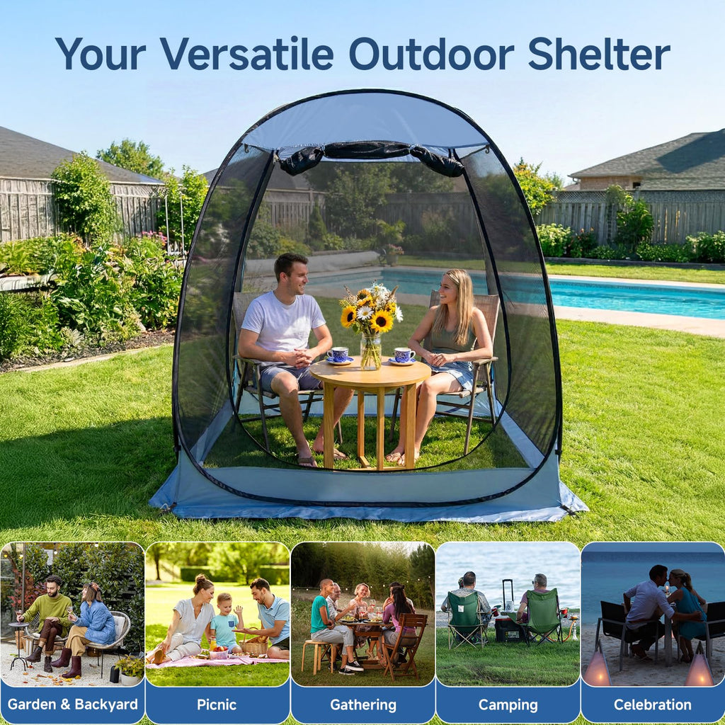 Pop Up Screen House Tent with Mosquito Netting R57582