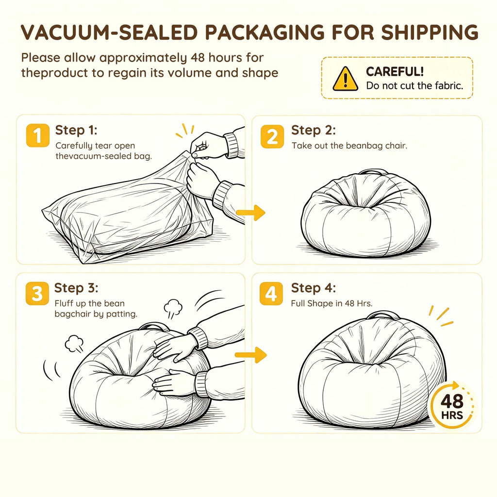Yellow Kids Bean Bag Chair K892