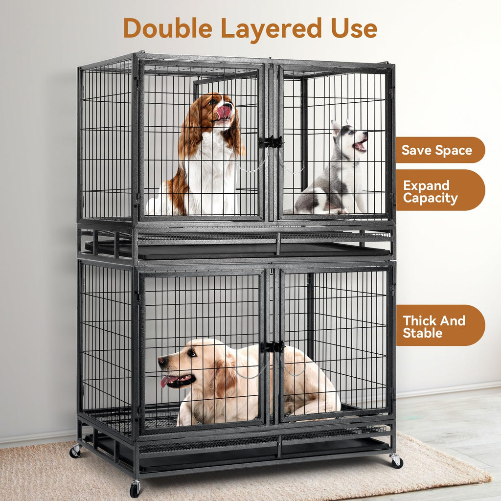 48inch Metal Wire Dog Crate with Divider V301