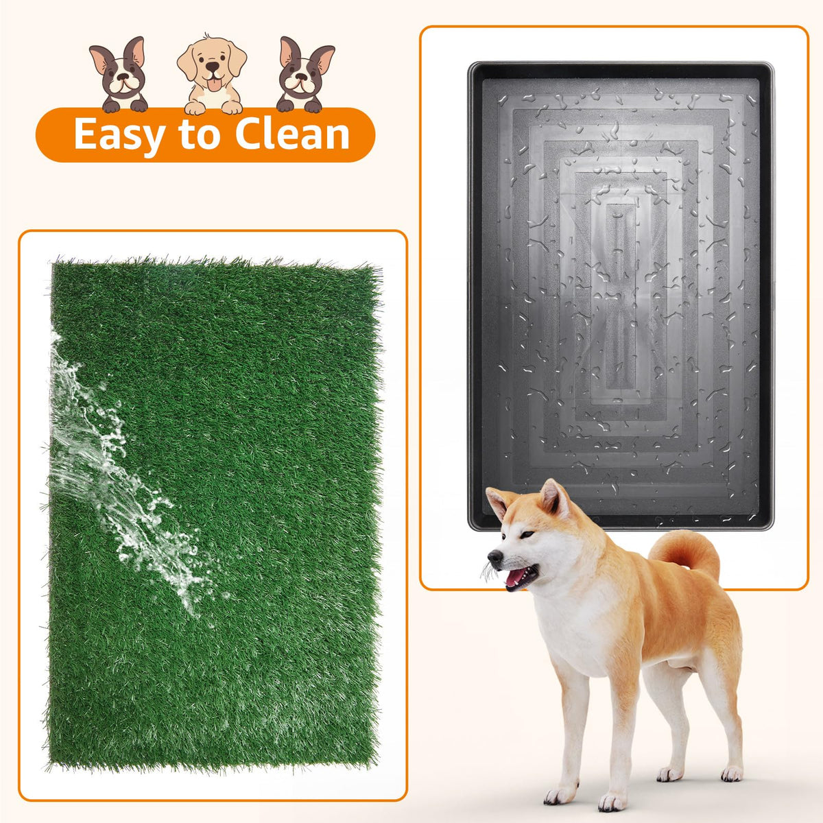 Dog Grass Pad with Tray 16x20in Z70811