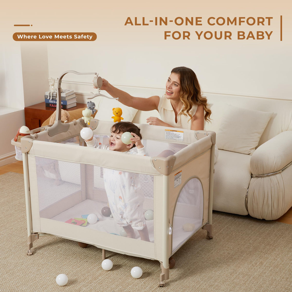 Pack and Play with Baby Bassinet V889918