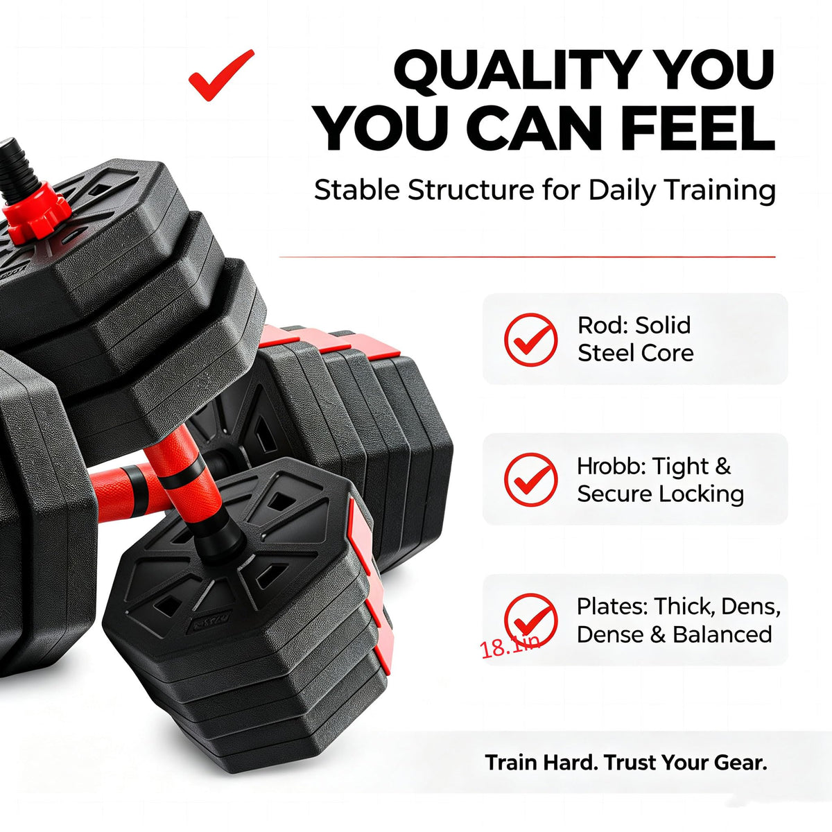 Adjustable Dumbbell Set 5-44 lbs W828