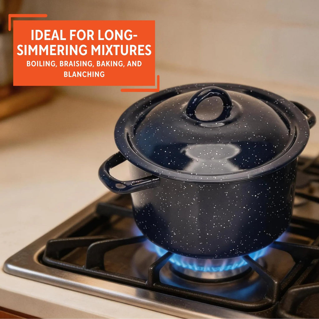 6 Qt Enamel Stock Pot N2568
