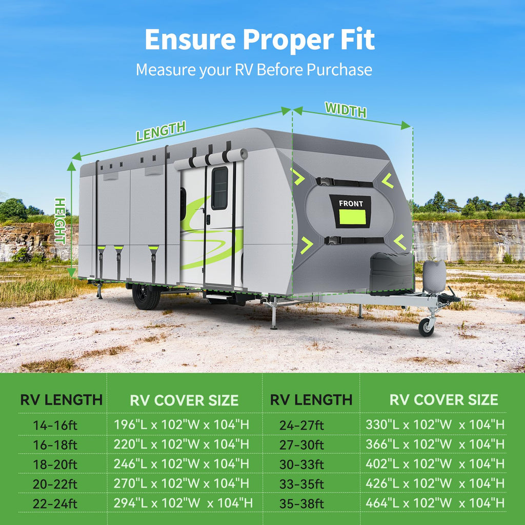 Heavy Duty 9 Layers RV Cover 14-16ft O98565