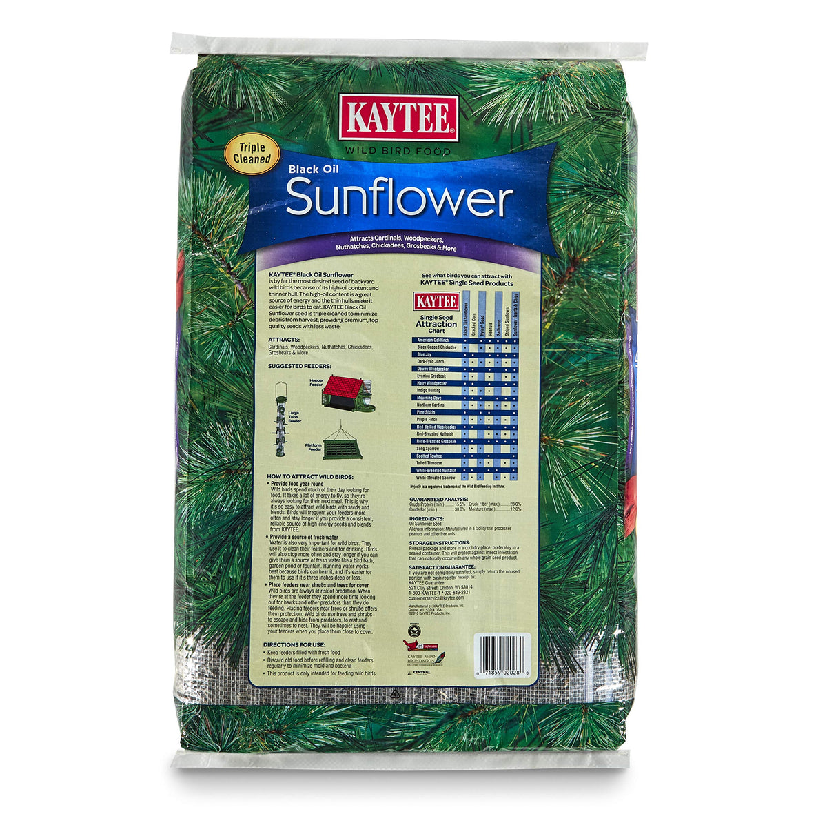 Black Oil Sunflower Wild Bird Food, 20 Pounds X728291