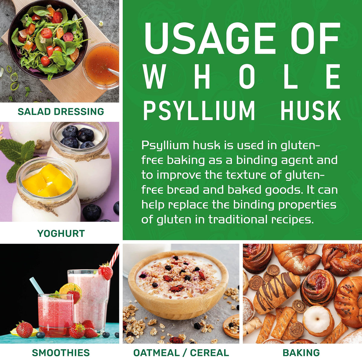 Whole Psyllium Husk 28 Ounce Unflavored G714365