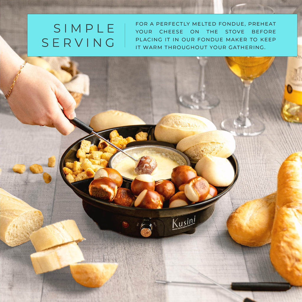 Electric Fondue Pot Set with Temperature Control Z678695